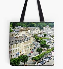 " Looking down from the road deck of the viaduct" Tote Bag