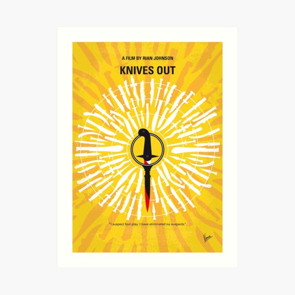 No1155 My Knives Out minimal movie poster Art Print