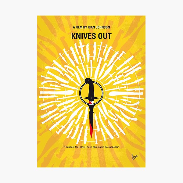 No1155 My Knives Out minimal movie poster Photographic Print