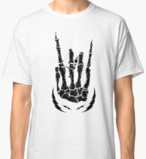 Bone hand skeleton rock sign Classic T-Shirt