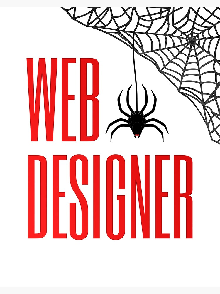 Web Designer Funny Spider Art Board Print By Aaazzz Redbubble