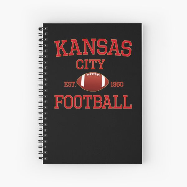 KC Kansas City Originals Vintage Sports Fan Red & Yellow Kc Football Spiral Notebook