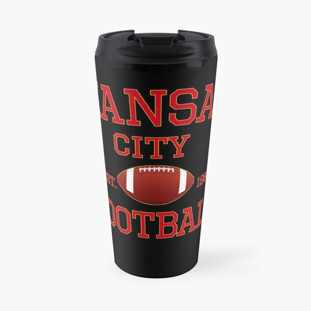 KC Kansas City Originals Vintage Sports Fan Red & Yellow Kc Football Travel Mug