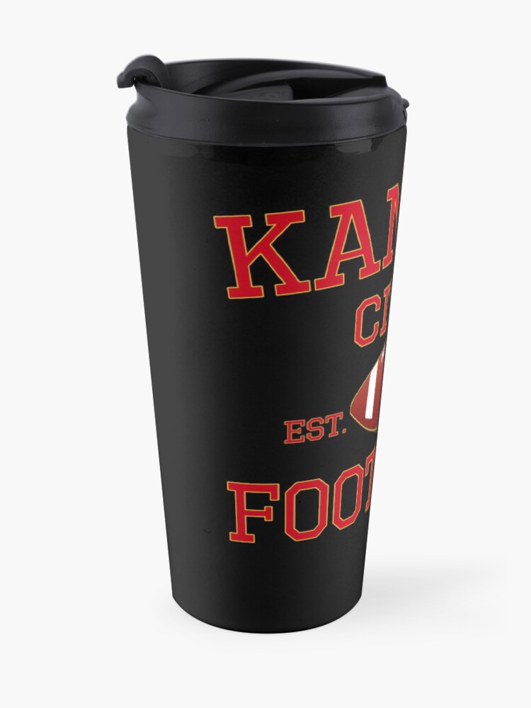 Alternate view of KC Kansas City Originals Vintage Sports Fan Red & Yellow Kc Football Travel Mug