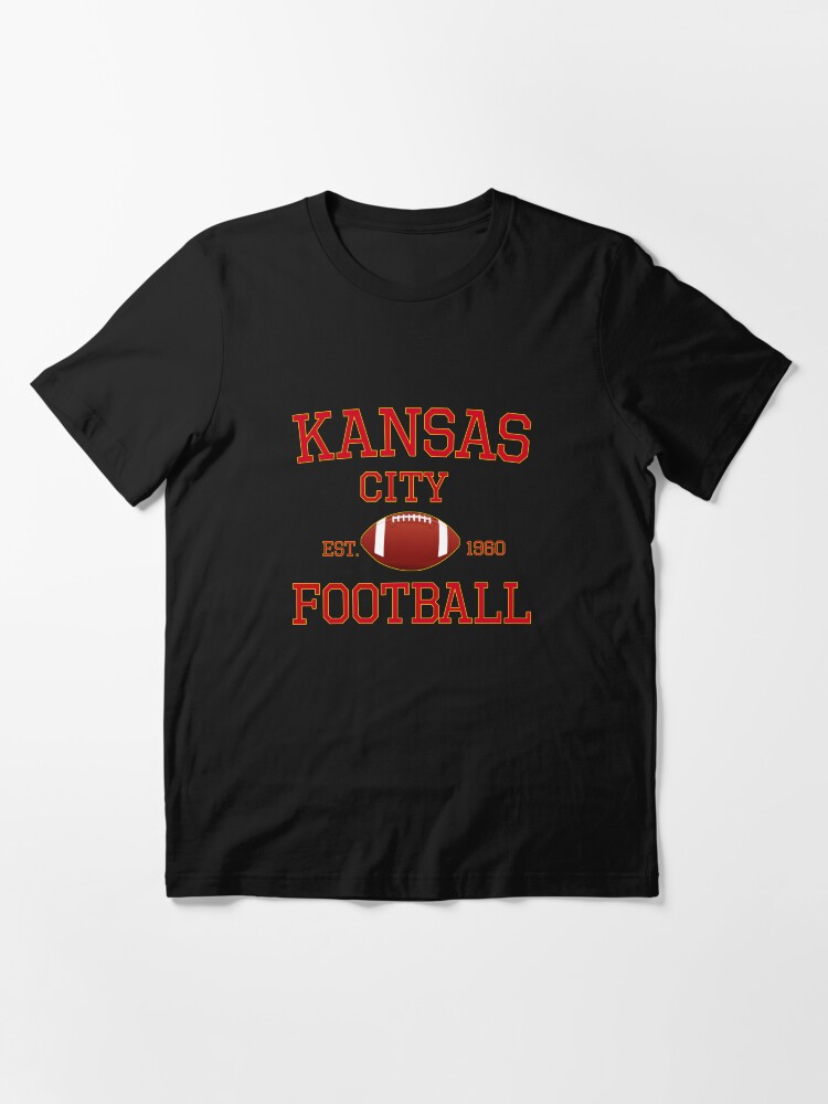 Alternate view of KC Kansas City Originals Vintage Sports Fan Red & Yellow Kc Football Essential T-Shirt