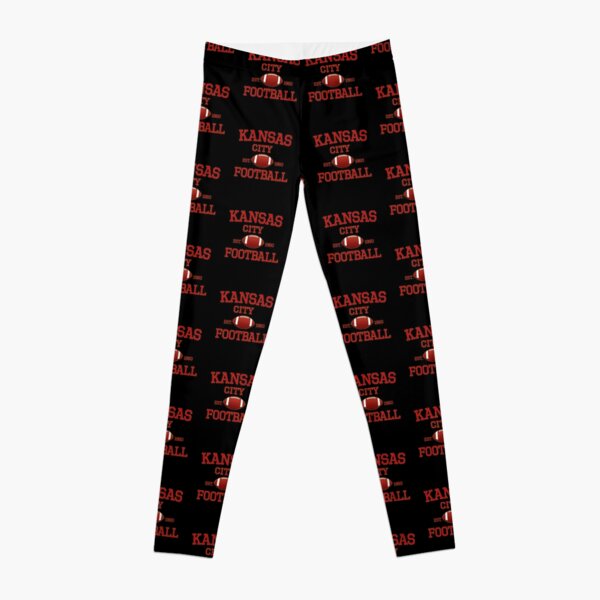 KC Kansas City Originals Vintage Sports Fan Red & Yellow Kc Football Leggings