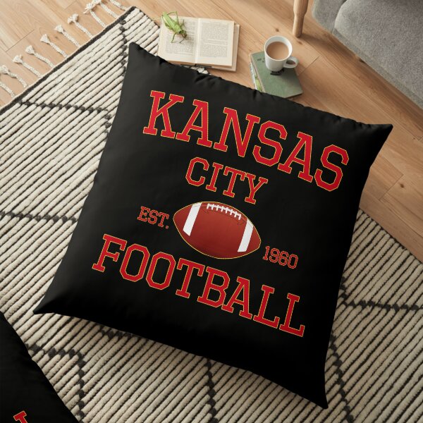 KC Kansas City Originals Vintage Sports Fan Red & Yellow Kc Football Floor Pillow