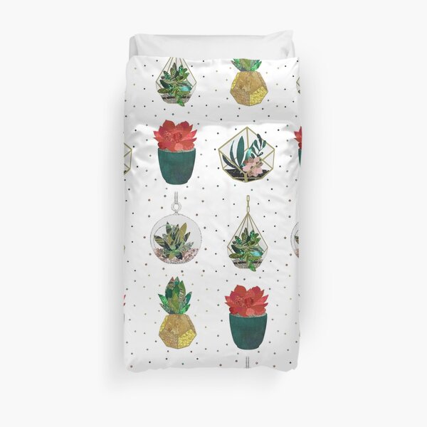 Festive Succulents Duvet Cover