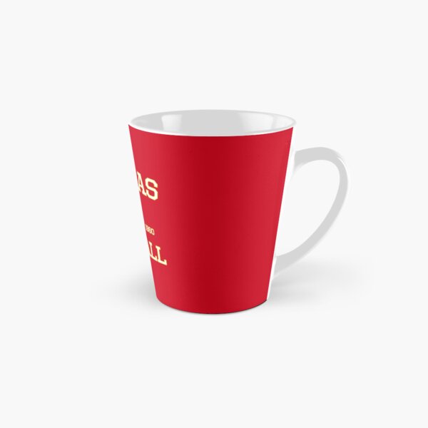 Kansas City Football Fan Red & Yellow Kc Football Tall Mug