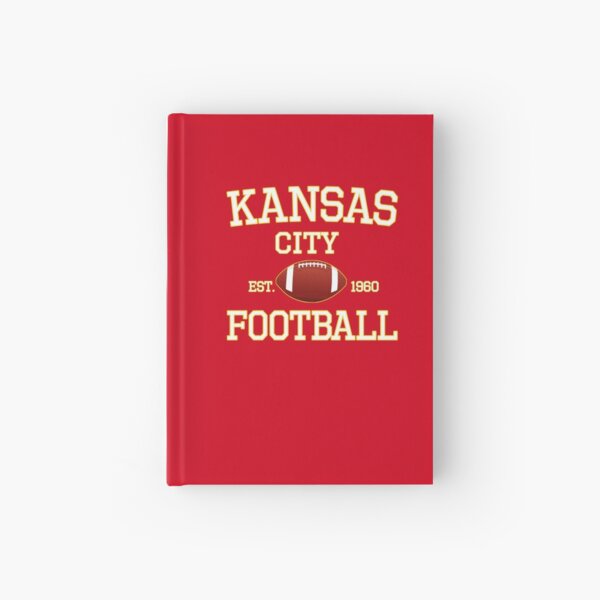Kansas City Football Fan Red & Yellow Kc Football Hardcover Journal