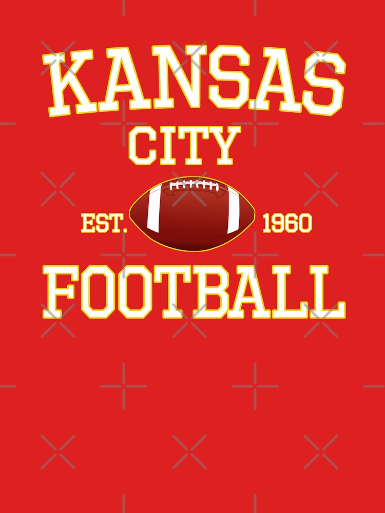 Kansas City Football Fan Red & Yellow Kc Football by Bullish-Bear