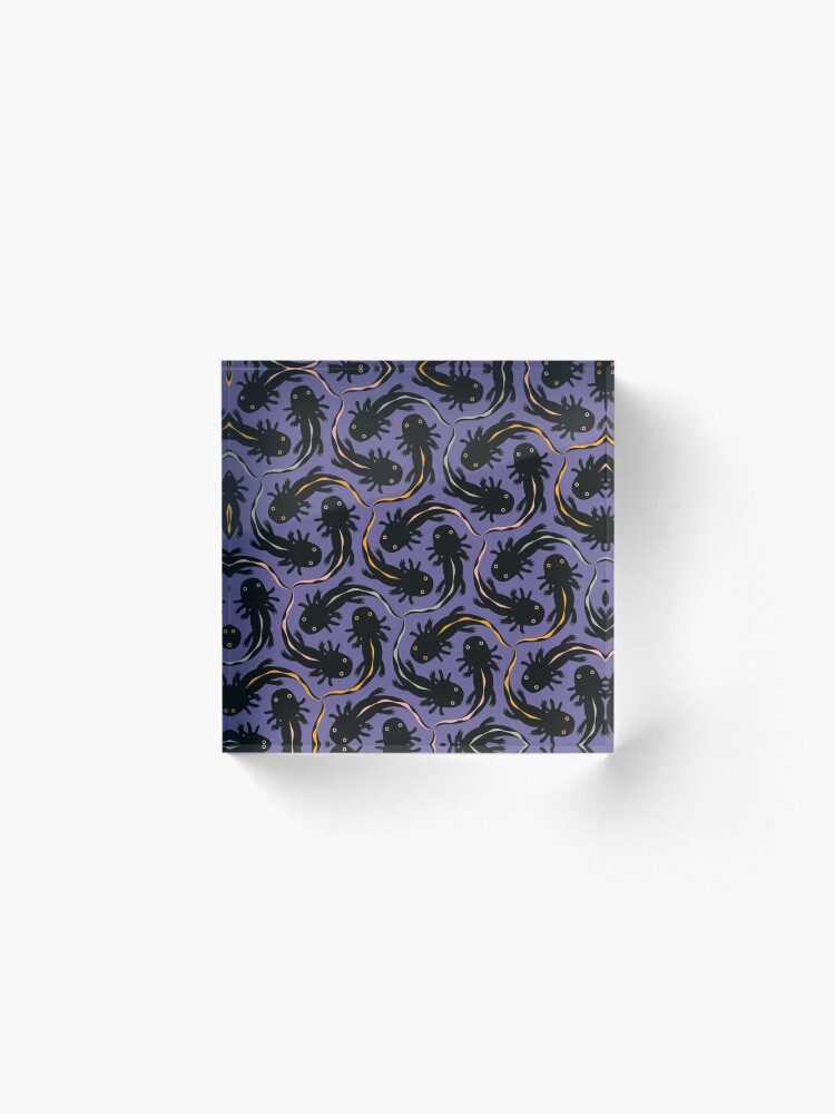 Alternate view of WE LOVE M.C. ESCHER style - Axolotl symmetrical pattern Acrylic Block