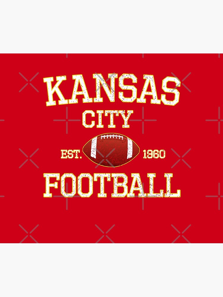 Vintage Classic Kansas City Football Fan Red & Yellow Kc Football by Bullish-Bear