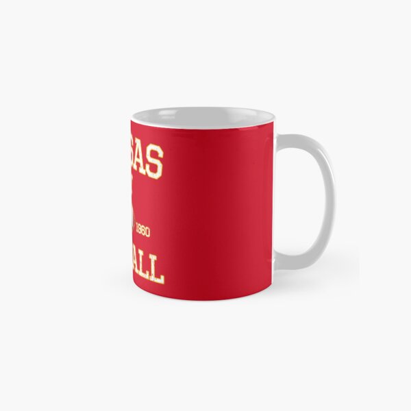 Vintage Classic Kansas City Football Fan Red & Yellow Kc Football Classic Mug