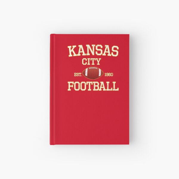 Vintage Classic Kansas City Football Fan Red & Yellow Kc Football Hardcover Journal