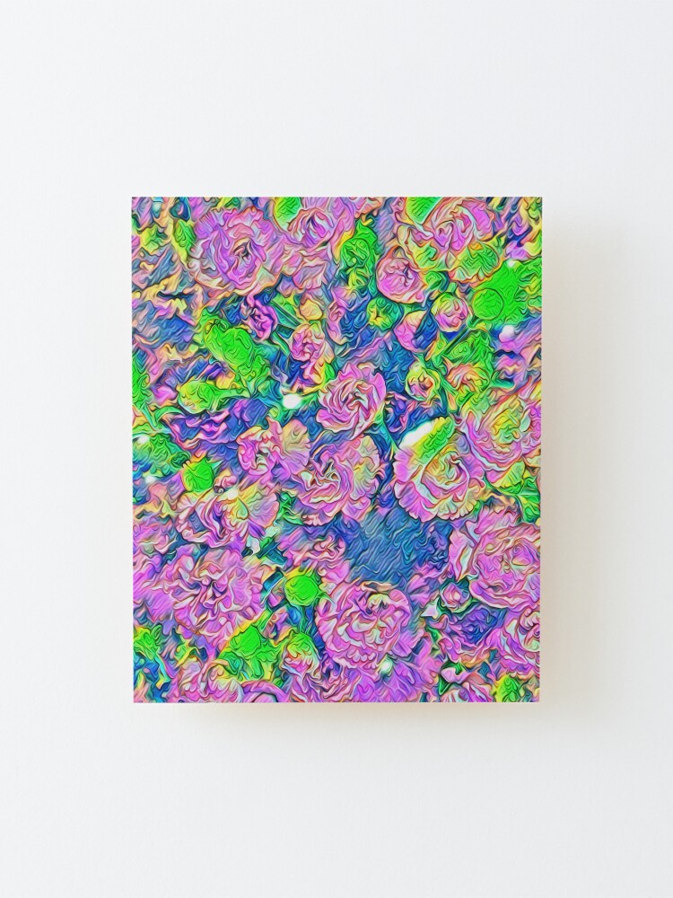 Alternate view of Abstract Flowers Mounted Print