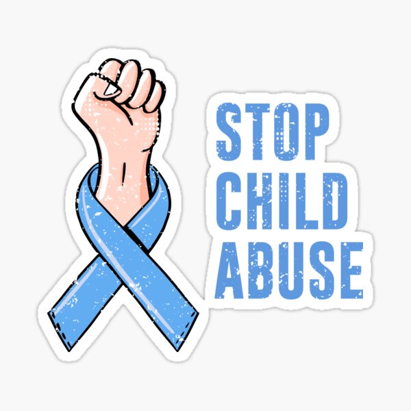 Slogans stop child abuse Logo and