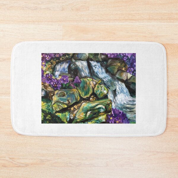 Item preview, waterfall oil painting designed and sold by jacquirosee.