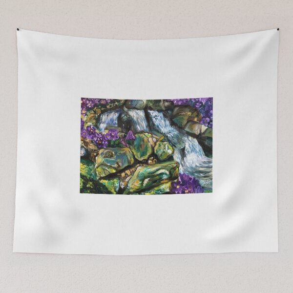 Item preview, waterfall oil painting designed and sold by jacquirosee.