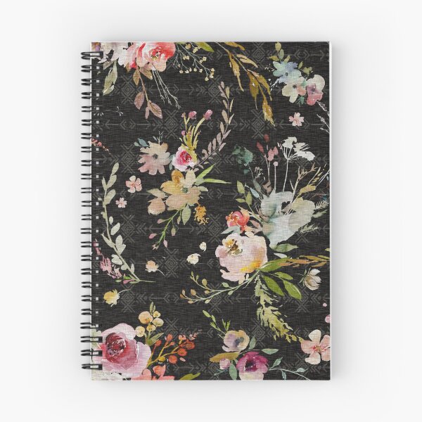 Artikelvorschau, Boho Meadow Floral - Schwarz entworfen und verkauft von SugarPineDesign.