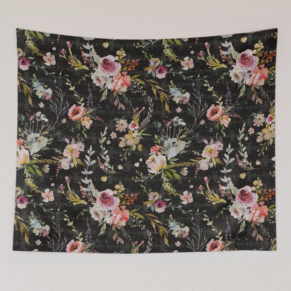 Item preview, Boho Meadow Floral - Black  designed and sold by SugarPineDesign.