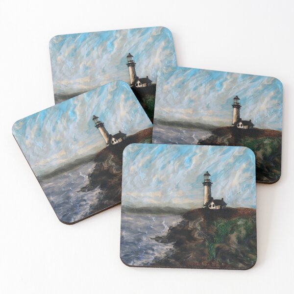 Item preview, The Sea Trilogy - The Lighthouse polymer clay painting designed and sold by Pansymade.