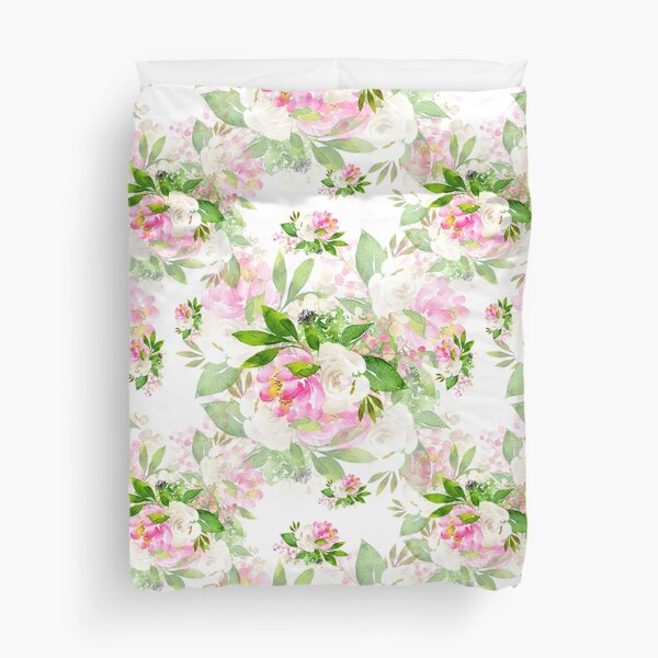 Pink White Flowers Bouquets - Lolita #03 Duvet Cover