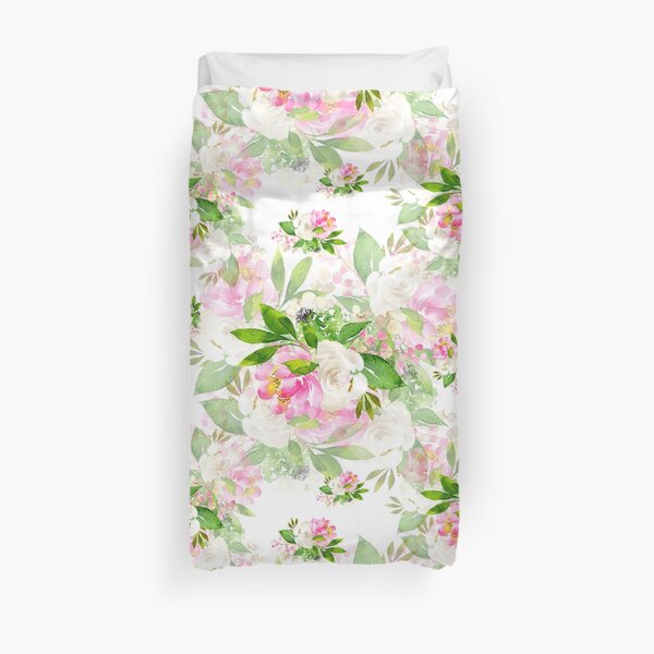 Pink White Flowers Bouquets - Lolita #03 Duvet Cover