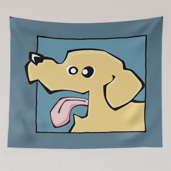 Item preview, Labrador Retriever - Yellow (Face) BLUE BG designed and sold by TheChicken.