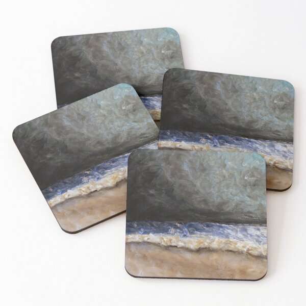 Item preview, The Sea Trilogy - Stormy Sea polymer clay painting designed and sold by Pansymade.