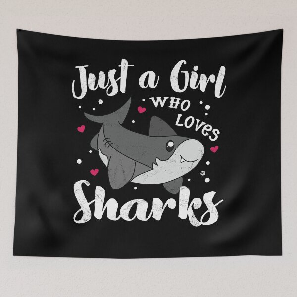 Item preview, Just A Girl Who Loves Sharks designed and sold by rafaeltto.