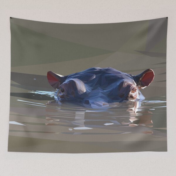 Item preview, Submerged Hippo designed and sold by ErinFCampbell.