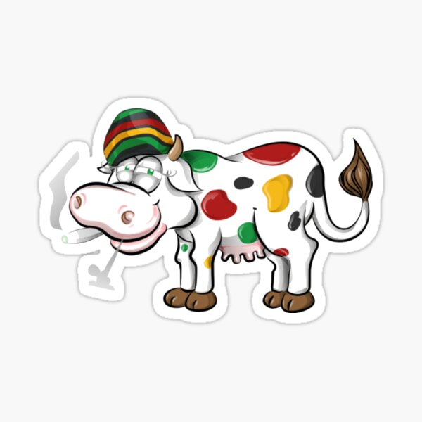Reggae cow Sticker