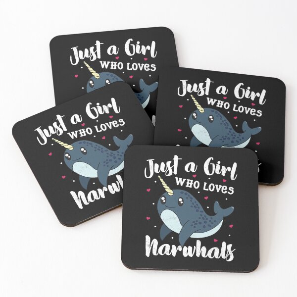 Item preview, Just A Girl Who Loves Narwhals designed and sold by rafaeltto.