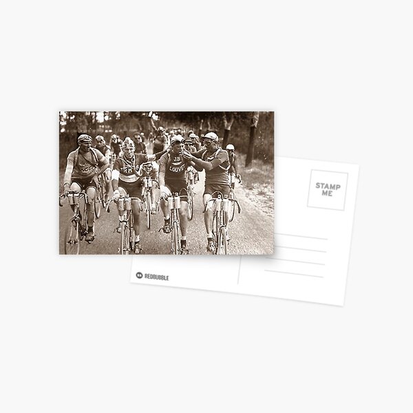 Intimes Porträt der Tour de France der 1920er Jahre Postkarte