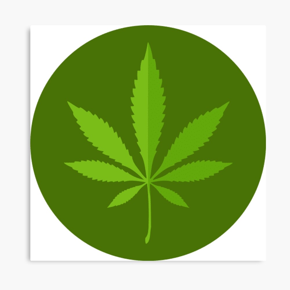 Impression Photo Logo Feuille Weed Par Weedsplifs Redbubble