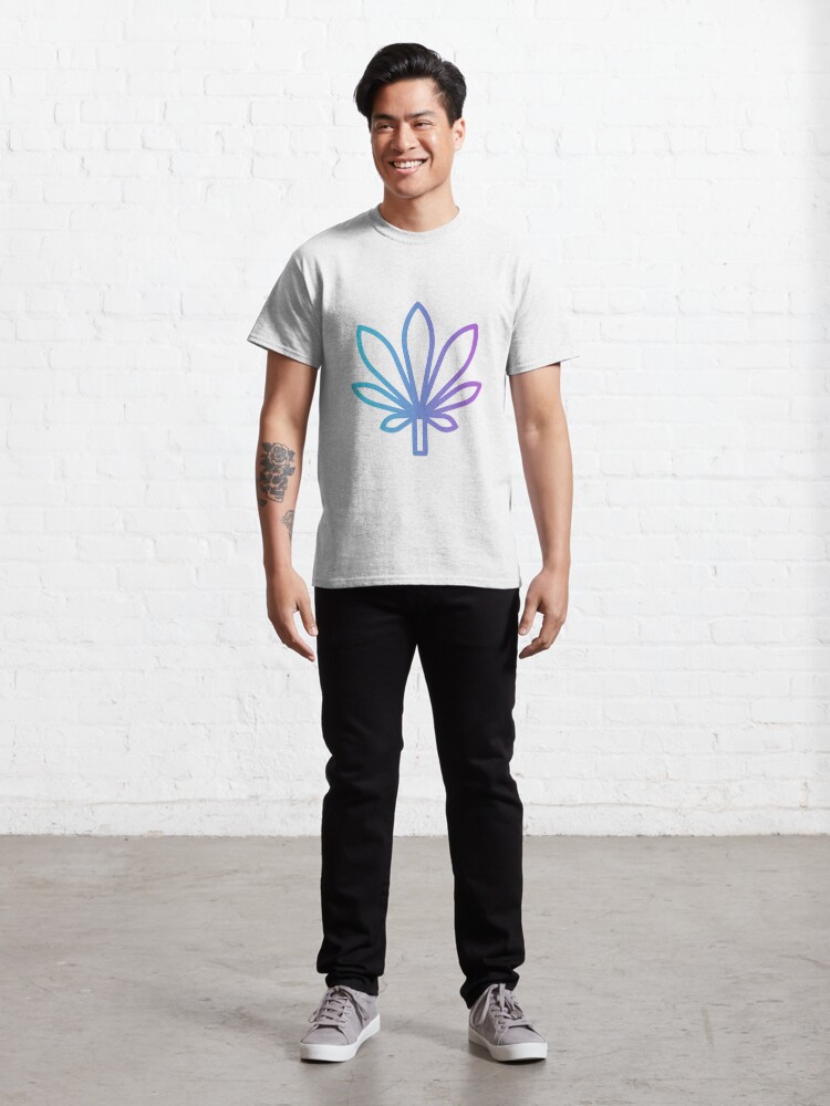 Alternate view of cannabis leaf blue Classic T-Shirt