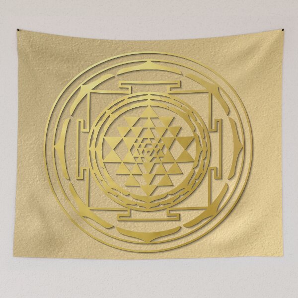 Item preview, Sri Yantra sacred geometry mandala healing protection amulet  designed and sold by Michallandsberg.