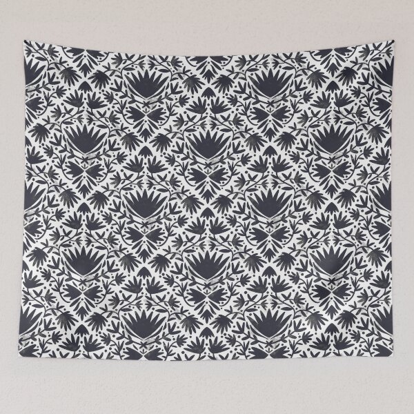 Item preview, Black and white textured florals designed and sold by NatGonzalez.