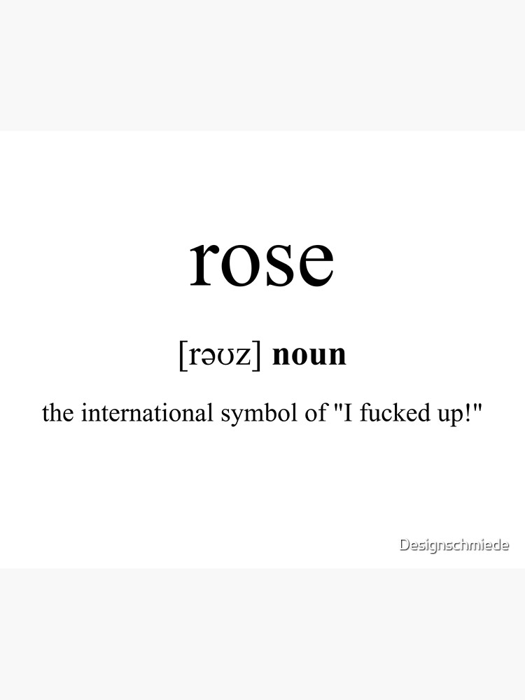 "Rose Definition Dictionary Collection" Poster by Designschmiede