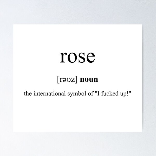 Artikel-Vorschau von Rose Definition | Dictionary Collection, designt und verkauft von Designschmiede.