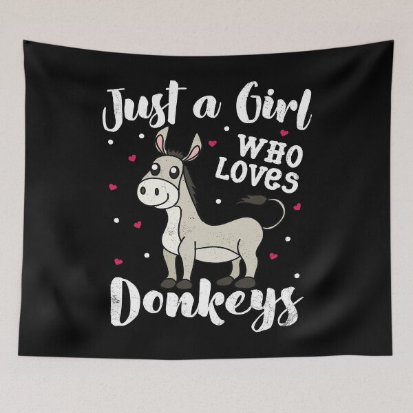 Item preview, Just A Girl Who Loves Donkeys designed and sold by rafaeltto.