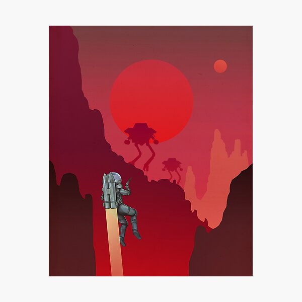 Blood Red Mars Photographic Print