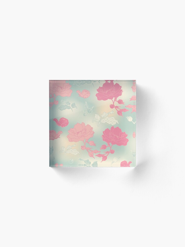 Alternate view of Romance isn't dead vintage kitsch roses Acrylic Block