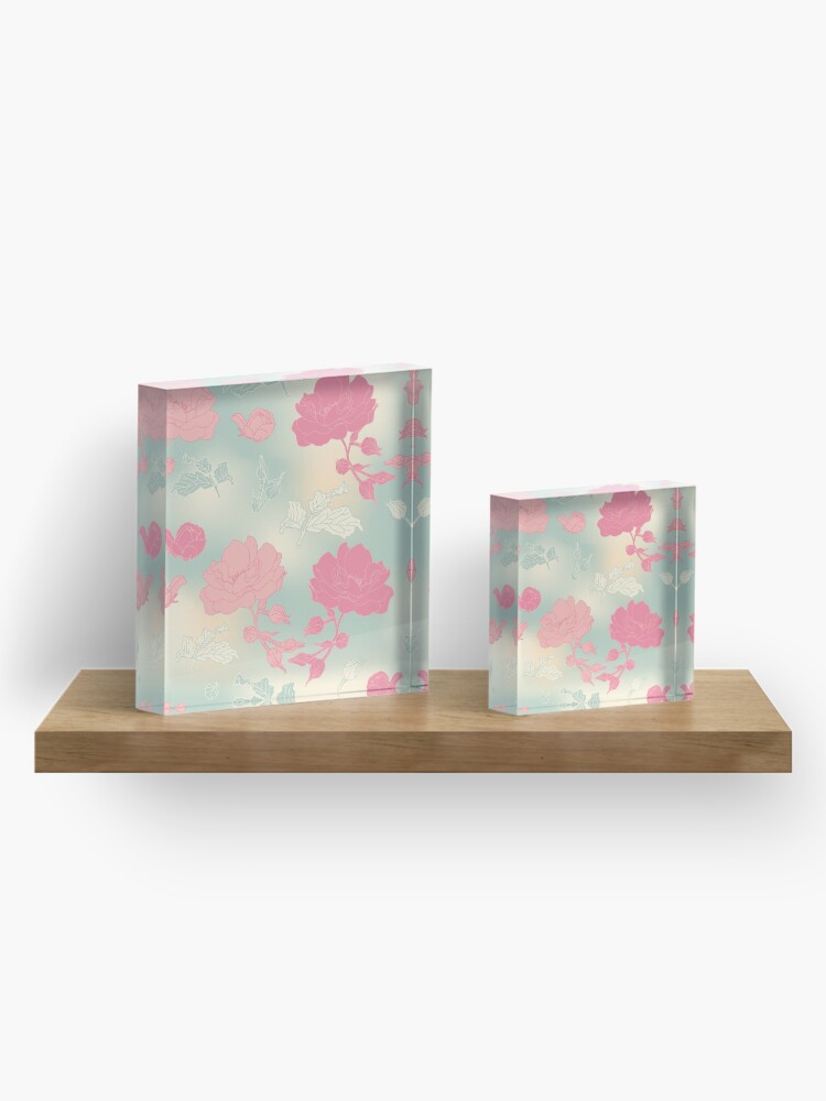 Alternate view of Romance isn't dead vintage kitsch roses Acrylic Block