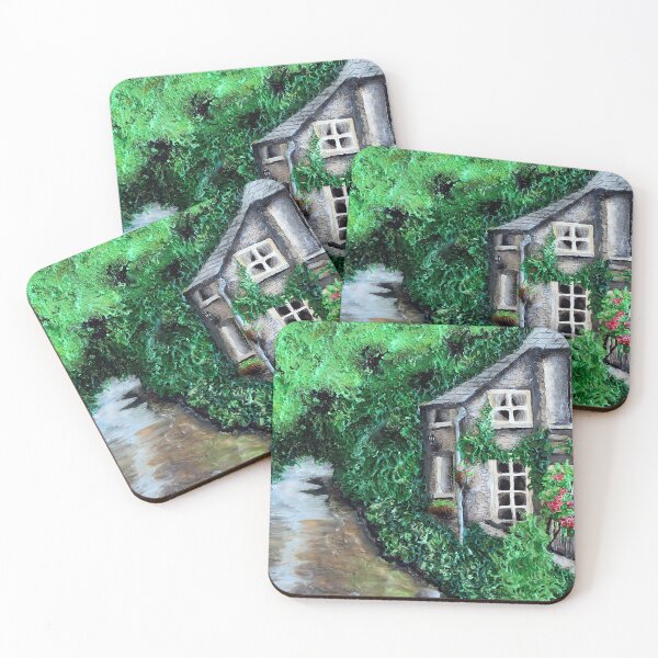 Item preview, English River Scene - polymer clay painting designed and sold by Pansymade.