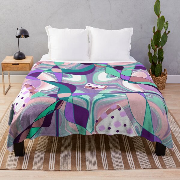 Item preview, Purple grape crush abstract with polka dots designed and sold by Lanie K Art.