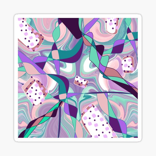 Purple grape crush abstract with polka dots Sticker