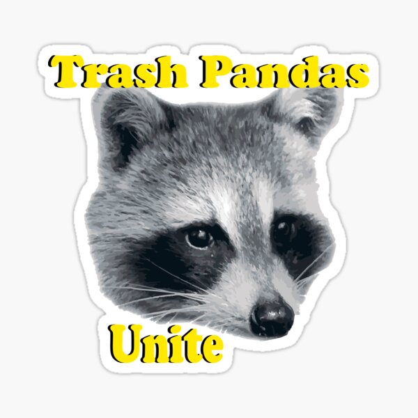 Trash pandas unite Sticker