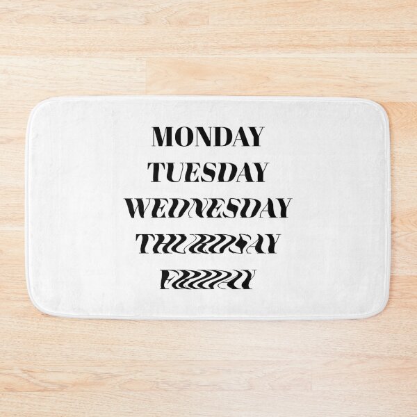 Item preview, Wavy Days of the Week (black) designed and sold by Design Minds Boutique.